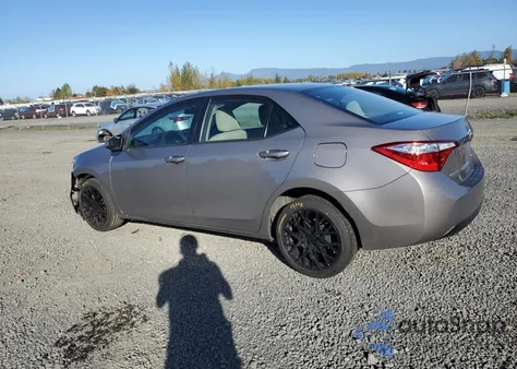 2014 Toyota Corolla L z USA, uszkodzony, nr VIN 2T1BURHE2EC008938